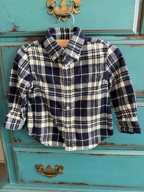 Ralph Lauren Baby Boy Flannel Shirt Size 12 Months
